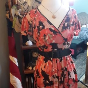 Wrapper floral dress